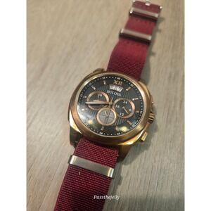 Bulova Watch Mens Classic 97B136 Chronograph Rose Gold Tone Quartz Date 43mm